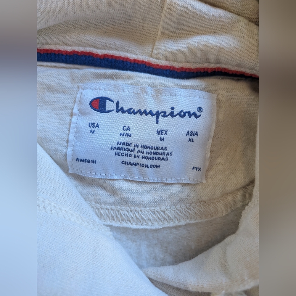 Champion Beige Pullover Hoodie with Logo - Picture 4 of 7